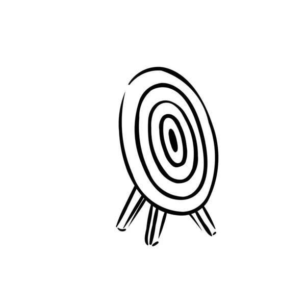 Порожня порожня ціль, яка чекає удару для досягнення символу цілей — стоковий вектор