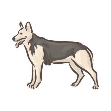 Şirin köpek Deutscher Schaferhund soy ağacı çizimi 