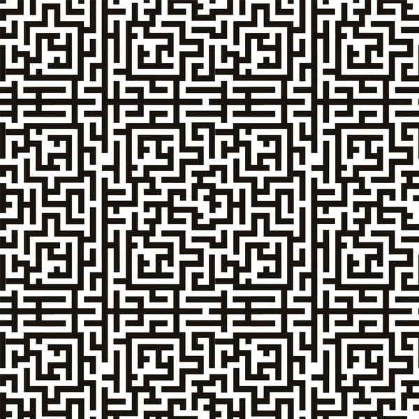 Ilustrasi latar belakang pola labirin yang mulus - Stok Vektor