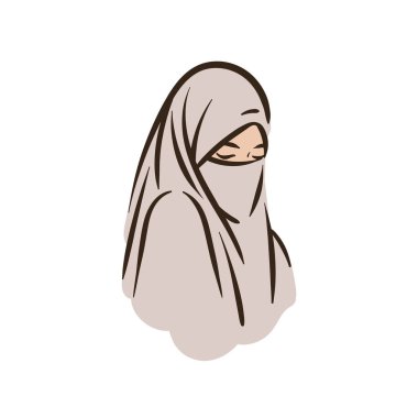 Müslüman Müslüman Müslüman Müslüman kadın tesettüre ve abaya portresi