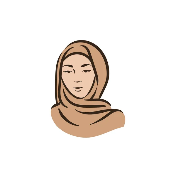 Арабская мусульманка в хиджабе и абайе — стоковый вектор
