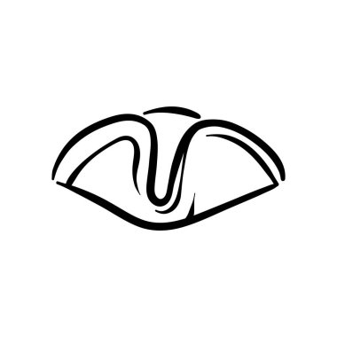 Korsan korsan şapka element vektör illüstrasyonu