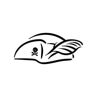 Korsan korsan şapka element vektör illüstrasyonu