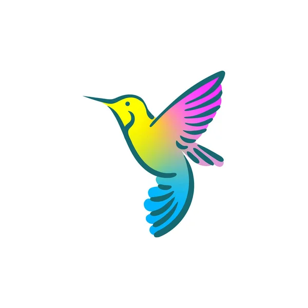 Колибри-колибри с логотипом летающей птицы — стоковое фото