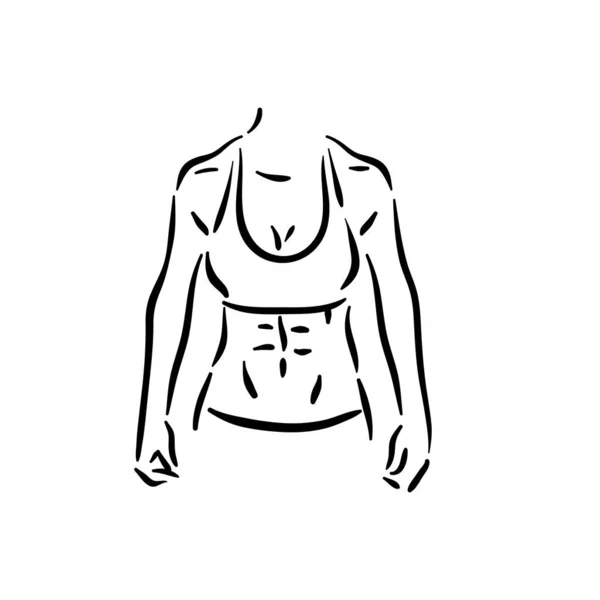 Fitness žena v tělocvičně se sportem, cvičení zdravé tělo. Životní styl školení — Stockový vektor