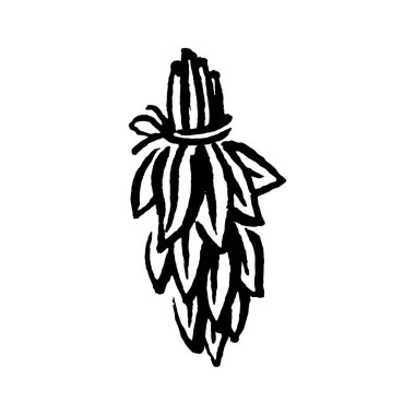  Büyücülük için okült mistik cadı otları el çizimi ikon illüstrasyonu