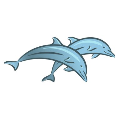 Okyanus yunusları memeli hayvan su altında yüzer.