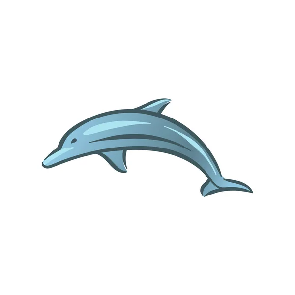 Dauphins marins mammifère animal nager illustration sous-marine — Image vectorielle