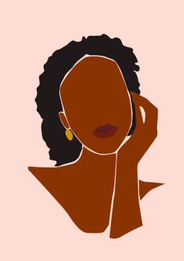 Moda dehası Afro-Amerikan kadınlarının vektör çizimi