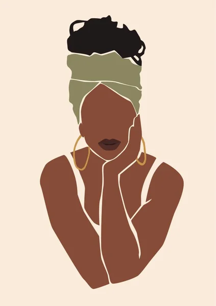 Moda dehası Afro-Amerikan kadınlarının vektör çizimi