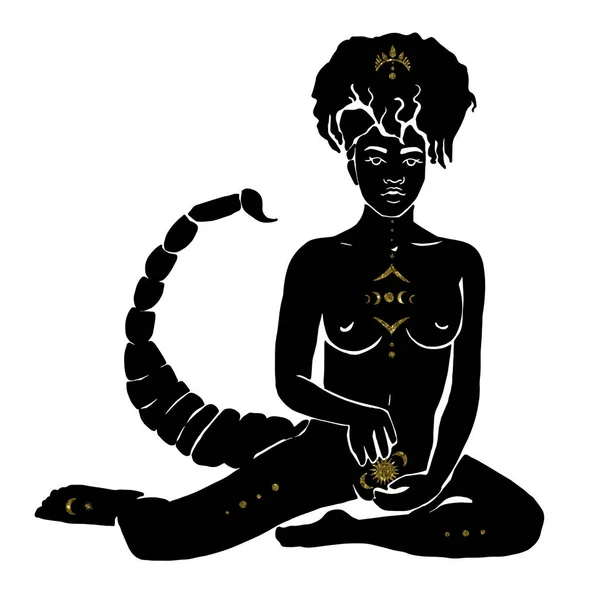 Illustration Zodiac Sign Scorpio Form Girl Scorpion Tail — Stock Photo, Image
