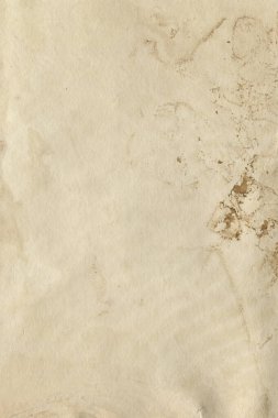 Metin için boş kopya alanı olan kağıt bej karton, lekeli tasarım arkaplanı