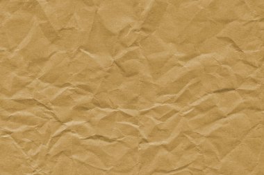 Kağıt buruşmuş bej karton üzerinde metin için boş kopya alanı, tasarım arkaplanı 