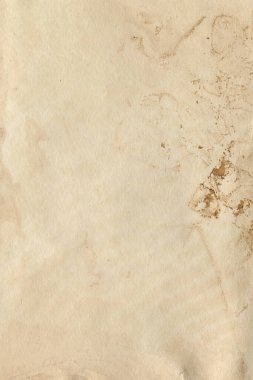 Metin için boş kopya alanı olan kağıt bej karton, lekeli tasarım arkaplanı