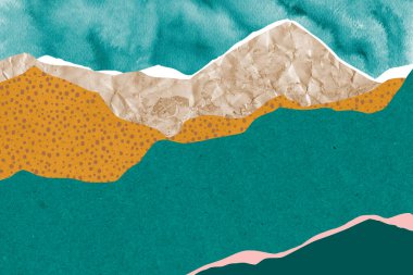 metin için boş kopya alanı olan yırtık kağıt rengi karton, tasarım arkaplanı 