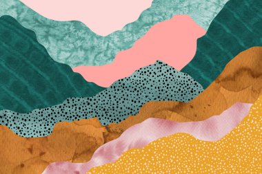 metin için boş kopya alanı olan yırtık kağıt rengi karton, tasarım arkaplanı 