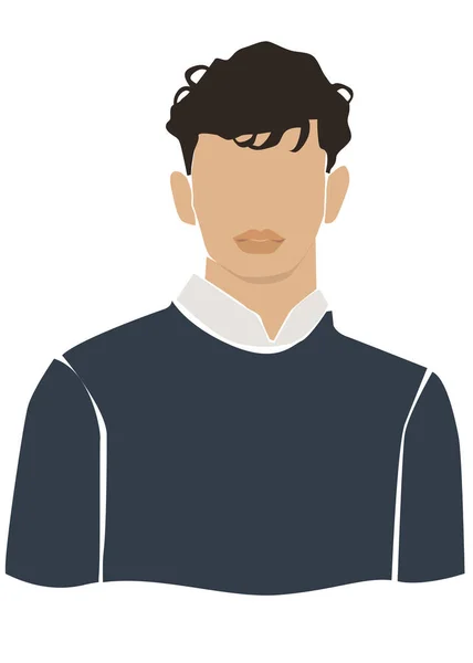 Hombre Avatar Estilo Plano Ilustración Vectorial — Vector de stock