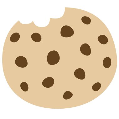 Çikolatalı kurabiye. Web simgesi basit illüstrasyon