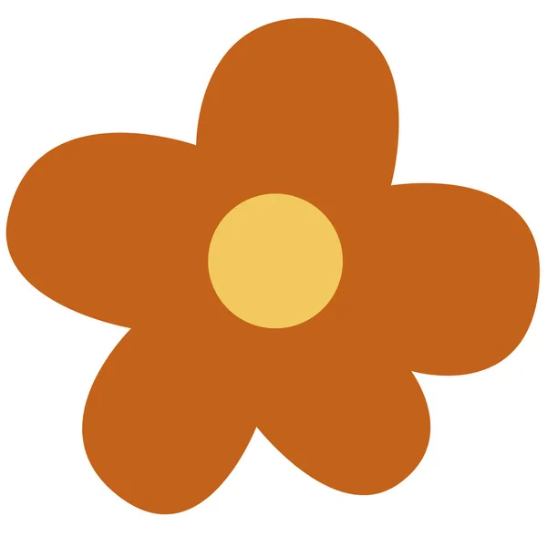 Όμορφο Λουλούδι Web Εικονίδιο Απλή Απεικόνιση — Φωτογραφία Αρχείου