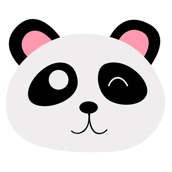 Cute Winking Panda Bear Face — Stock Photo, Image