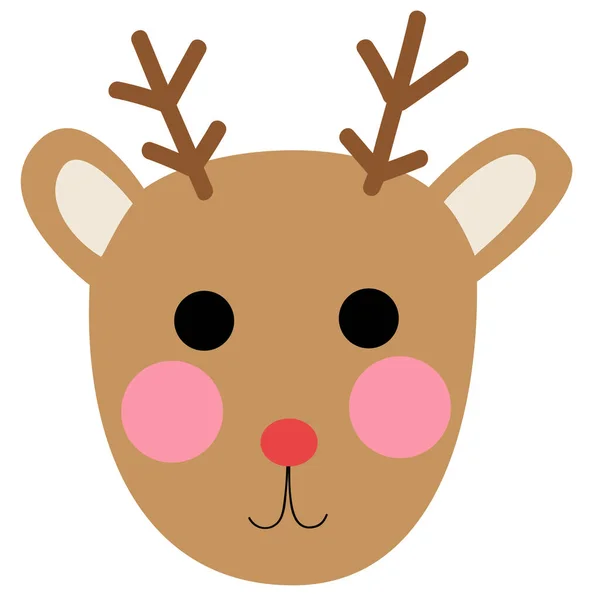 Cute Christmas Reindeer Smile — Stock Photo, Image