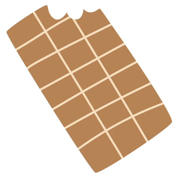 Δαγκωμένη Σοκολάτα Web Illustration — Φωτογραφία Αρχείου
