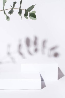 Kozmetik ürünler için beyaz arkaplan.