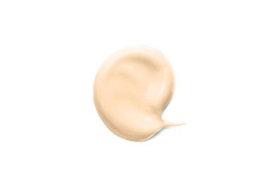 Liquid foundation smudged on white background. clipart