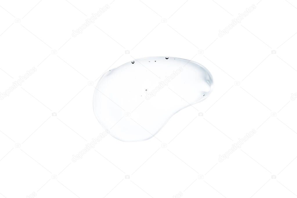 Transparent gel on a white background.