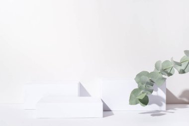 Kozmetik ürünler için beyaz arkaplan.