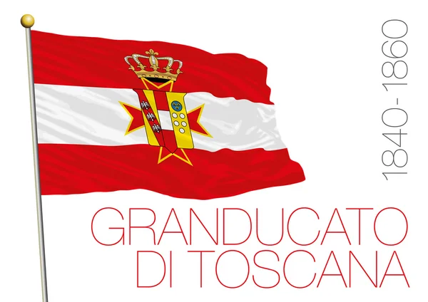 Gran Δουκάτο της Τοσκάνης ιστορική σημαία, Ιταλία — Διανυσματικό Αρχείο