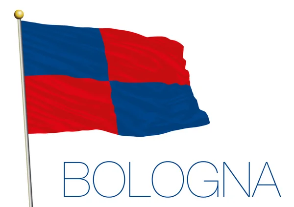 Bologna şehir, İtalya bayrağı — Stok Vektör