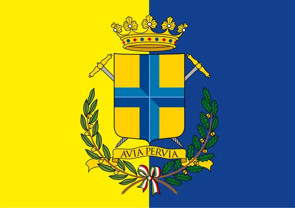 Ville de modena, Italie, armoiries et drapeau — Image vectorielle