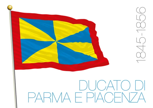 Hertogdom van parma, historische vlag, Italië — Stockvector