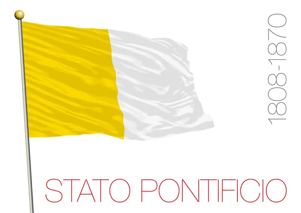 Papal state, historical flag, italy — Stock Vector