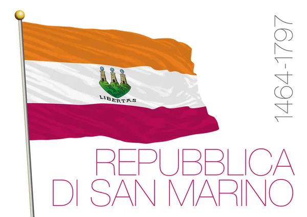 République de san marino drapeau historique — Image vectorielle
