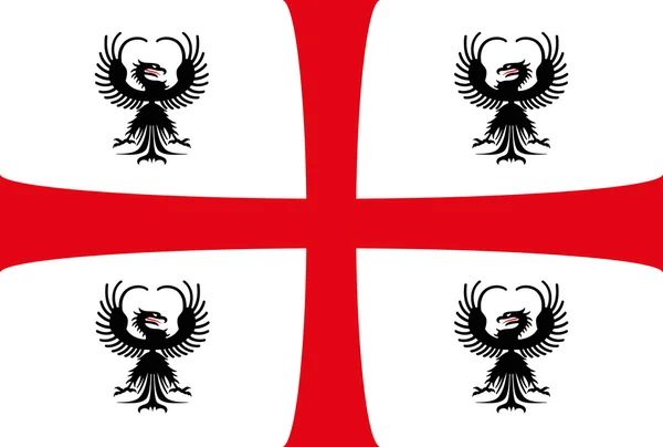 Ducado de mantua bandeira histórica, itália —  Vetores de Stock