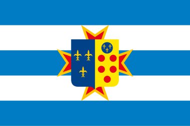kingdom of etruria historical flag, tuscany, italy clipart