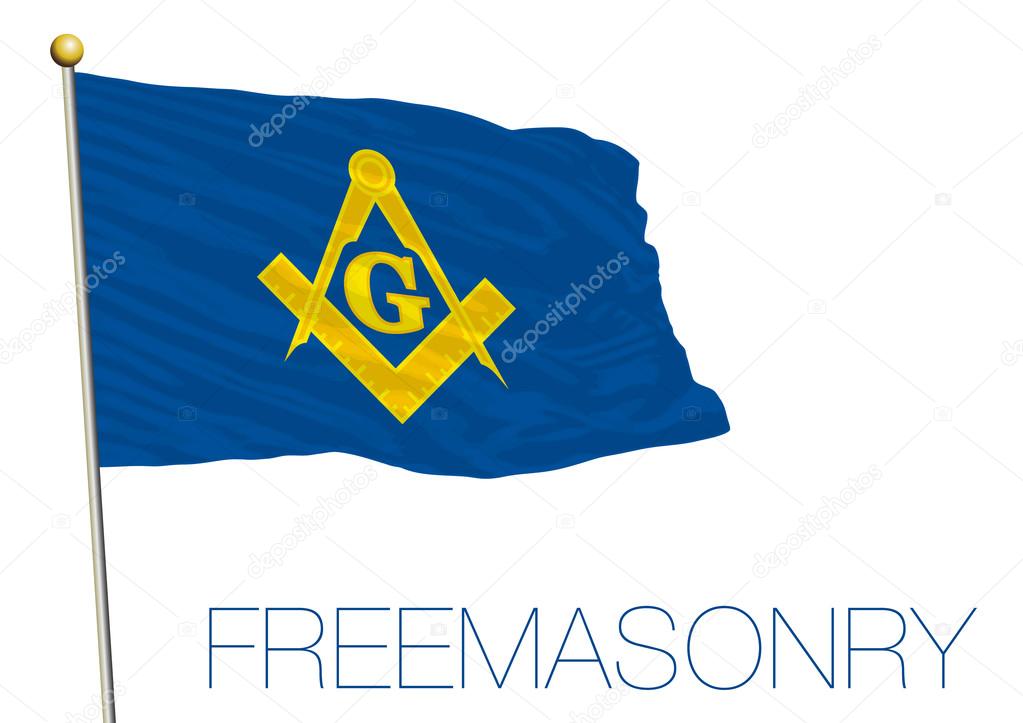 Vector file, illustration freemasonry symbolic flag