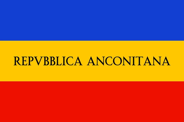 Anconetana Republiek historische vlag, Italië — Stockvector