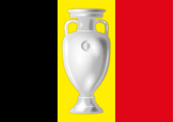 Belgische Fahne mit Europapokal — Stockvektor