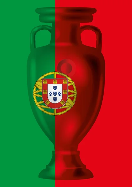 Portugal winner euro footbal championship — Stock Vector