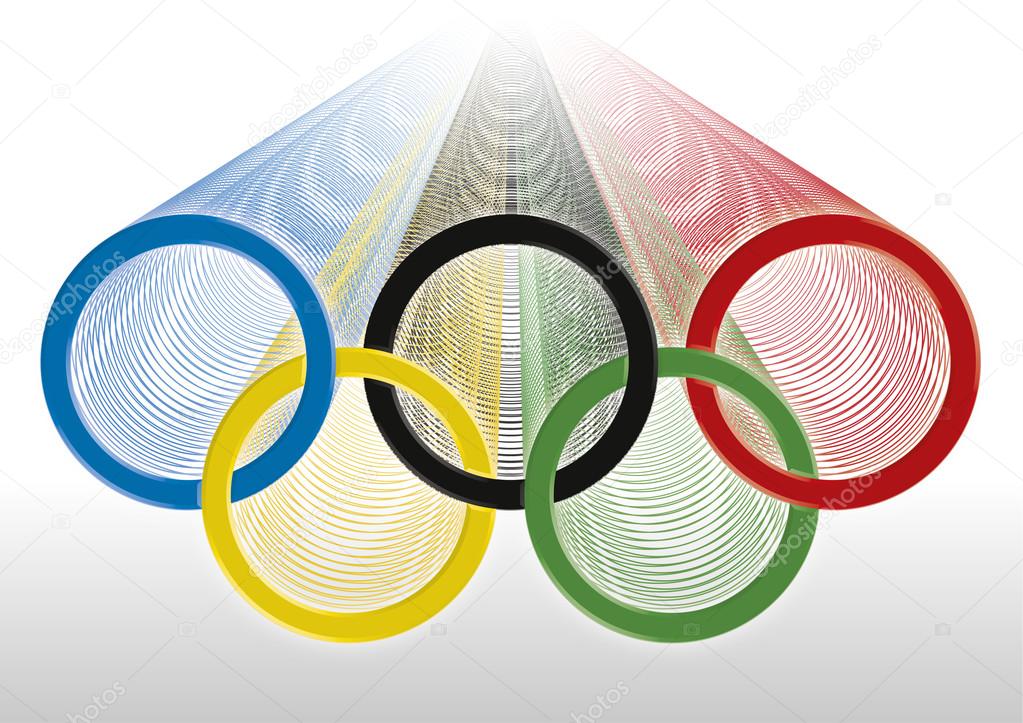 Image of Olympic Rings symbol Illustration on white | Stock Image MXI19837
