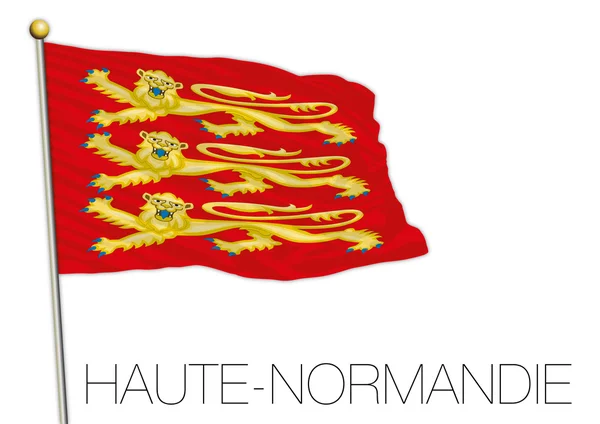 Superior normandy bandeira regional, frança — Vetor de Stock