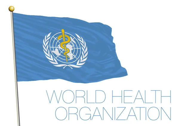 United Nations, World Health Organization, WHO flag — Stock Vector