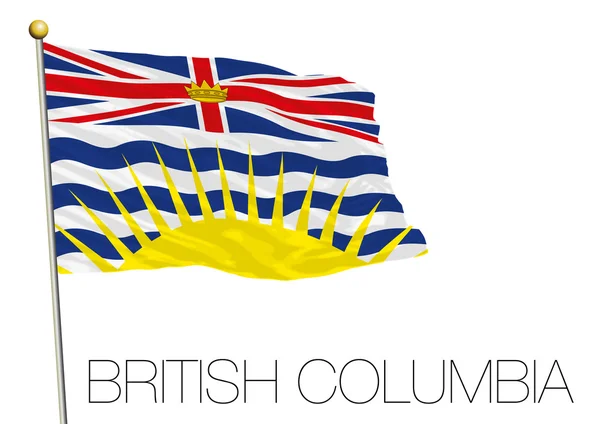 British Columbia flagga, Kanada — Stock vektor