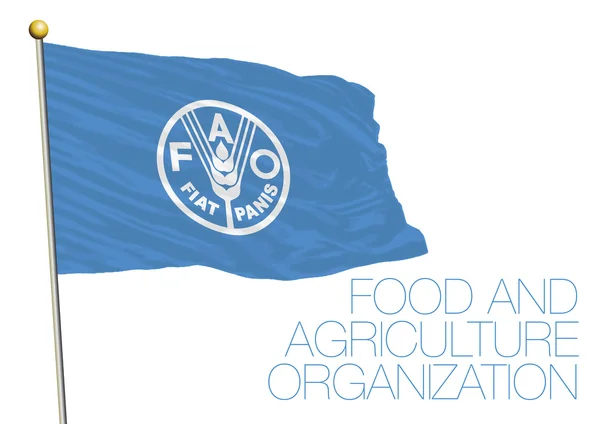 粮农组织、 粮食及农业组织的联合国旗帜 — 图库矢量图片