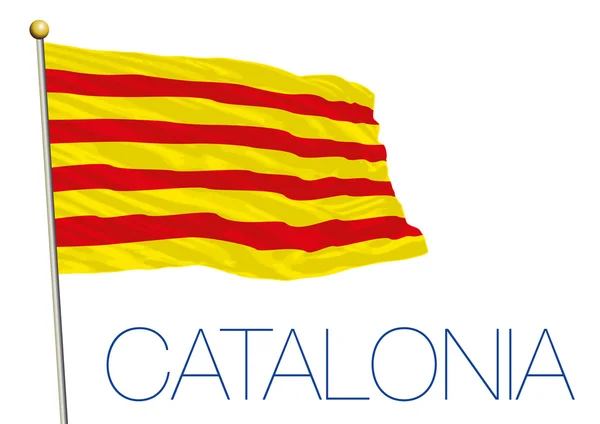 Catalonia regionala flagga, Spanien — Stock vektor