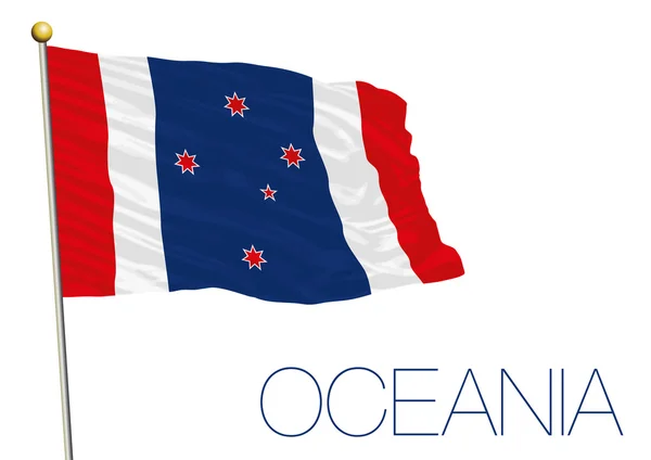 Oceania bandiera fantasy continentale — Vettoriale Stock