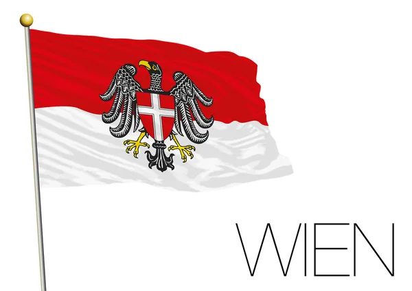 Wien flag, lander of Austria — Stockvektor